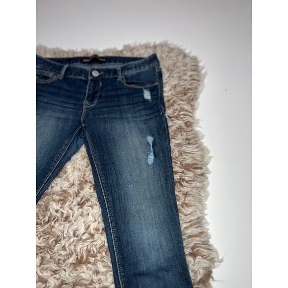 Express women’s legging Stella low rise distressed blue jeans - Picture 3 of 13